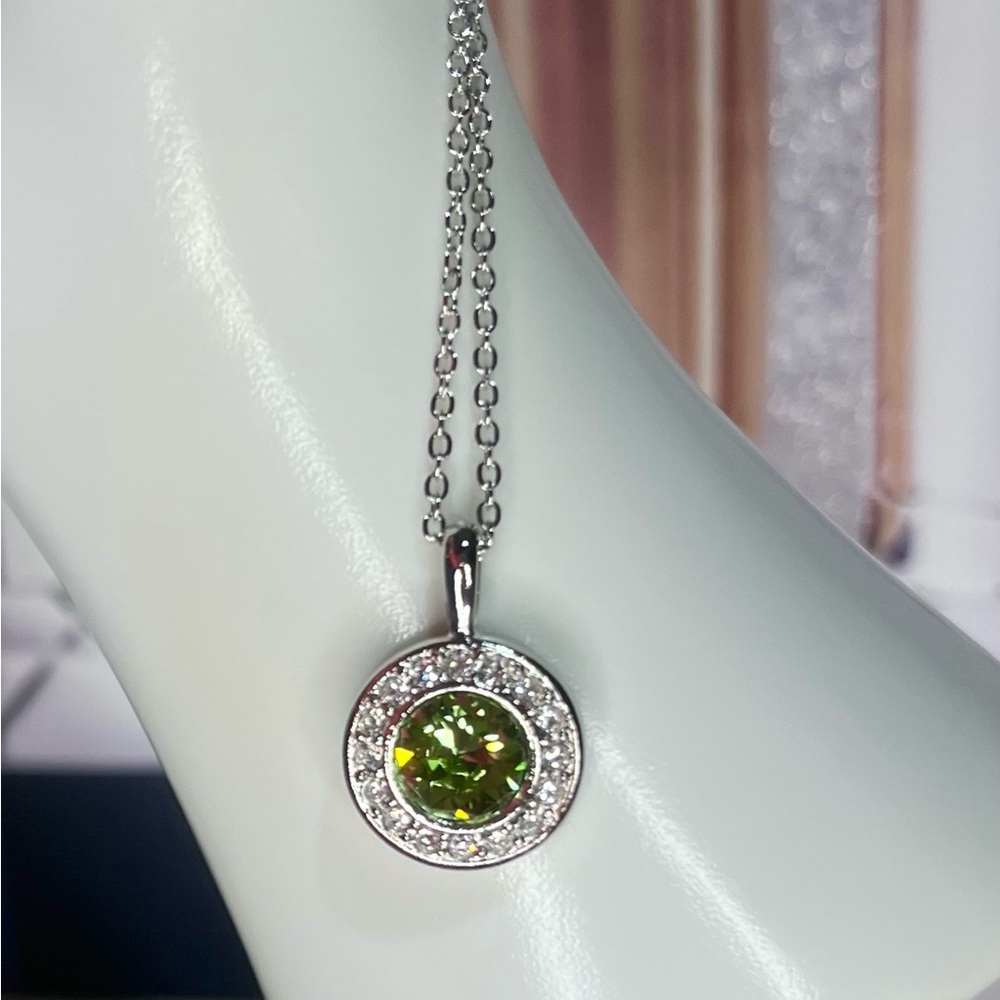 Halo Necklace made with Swarovski Crystals
